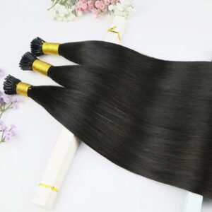 Extensions de cheveux à pointes I en cheveux humains européens 100% Remy, double trame, lisses et saines, vente en gros pour femmes