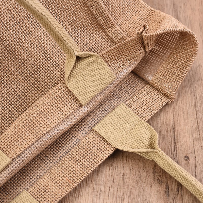 Sac fourre-tout unisexe en PVC transparent et jute, style vintage tendance avec fenêtre transparente, fermeture simple à ouverture facile – Image 7