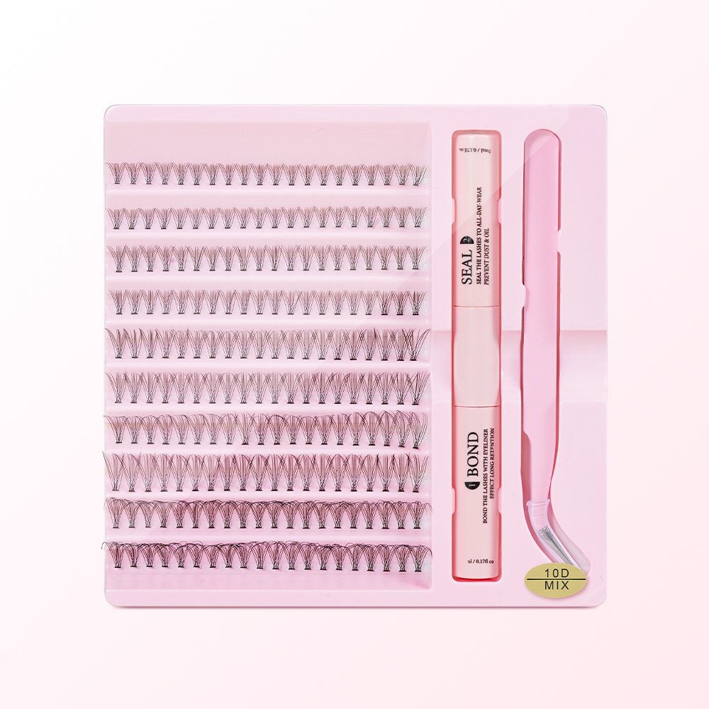 Kit de Faisceaux de Cils Personnalisé, DIY Extensions de Cils en Faisceaux sous Marque Privée